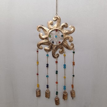 Sun Chime With Glass Beads