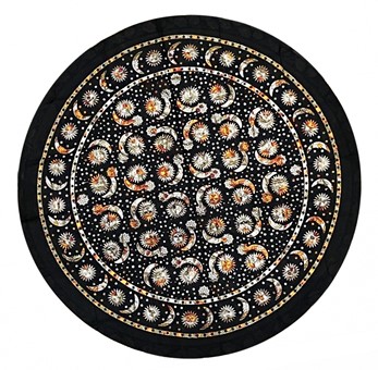 Round Paisley Overprint Tablecloth