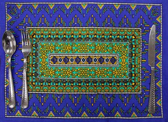 Wholesale Ethnic Design Cotton Place Mat from India Arts