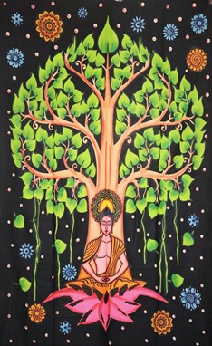 Buddha Under Tree Tapestry