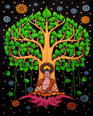 Buddha Under Tree Tapestry