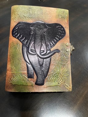 Multi Color Leather Elephant Journal from India Arts