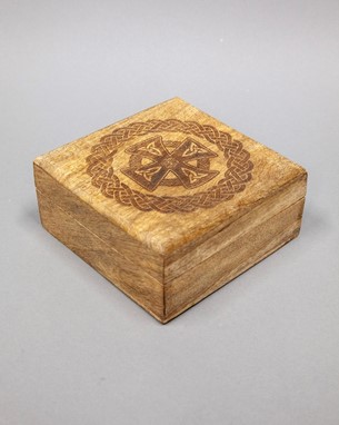 Wholesale Handmade Laser Engraved Celtic Cross Box