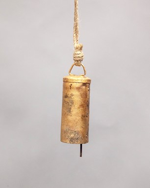Wholesale Handmade 4 Inch Tin Bell With Jute Cord from India Arts