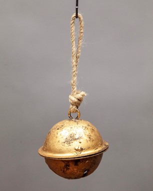 Cross Cut Brass Sleigh Bells