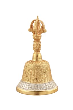Wholesale 6 Inch Meditation Bell With Gold Plating
