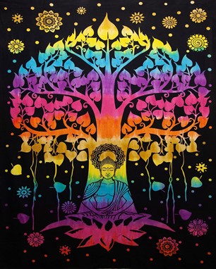 Buddha Under Tree Tapestry