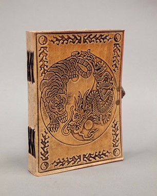 Leather Yin Yang Dragon Journal from India Arts