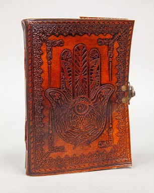Leather Hand of Fatima Journal from India Arts