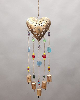 Heart Chime With Beads