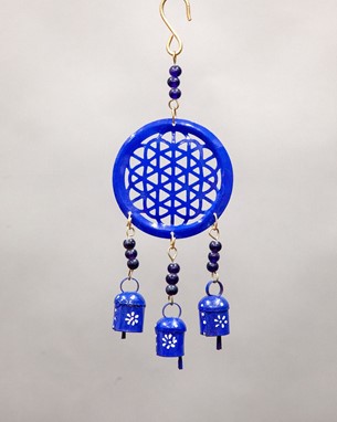 Wholesale Painted Flower Of Life Windchime from India Arts