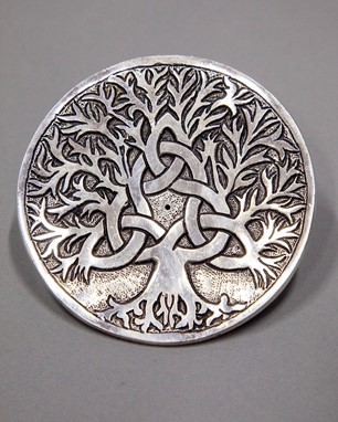 Celtic Tree Incense Burner Plate from India Arts