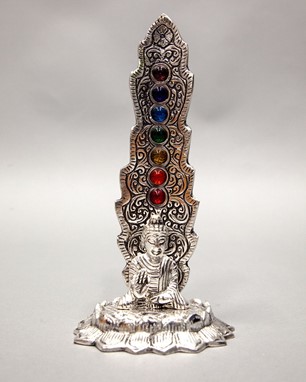 7 Chakra Incense Burner With Buddha from India Arts