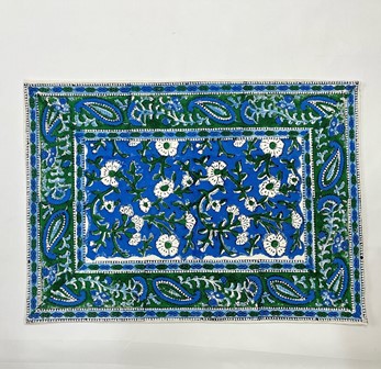 Wholesale Handblocked Cotton Floral Place Mat