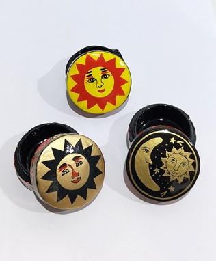 Wholesale 2" Hand Painted Papier Mache Celestial Boxes