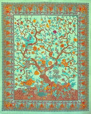 Vertical Tree Of Life Tapestry