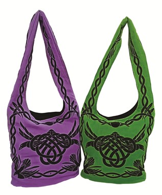 Wholesale Cotton Celtic Ravens Hobo Bag from India Arts