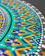 India Arts Large Cotton Multi Color Tablecloth TC401-03 View 3