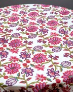 India Arts Round Cotton Floral Tablecloth TC400-02 View 4