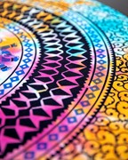 India Arts Tie Dye Elephant Mandala Tablecloth TC404-04 View 4