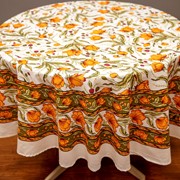 India Arts Round Cotton French Floral Tablecloth TC109-01 View 5