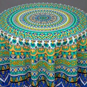 India Arts Large Cotton Multi Color Tablecloth TC401-03 View 5