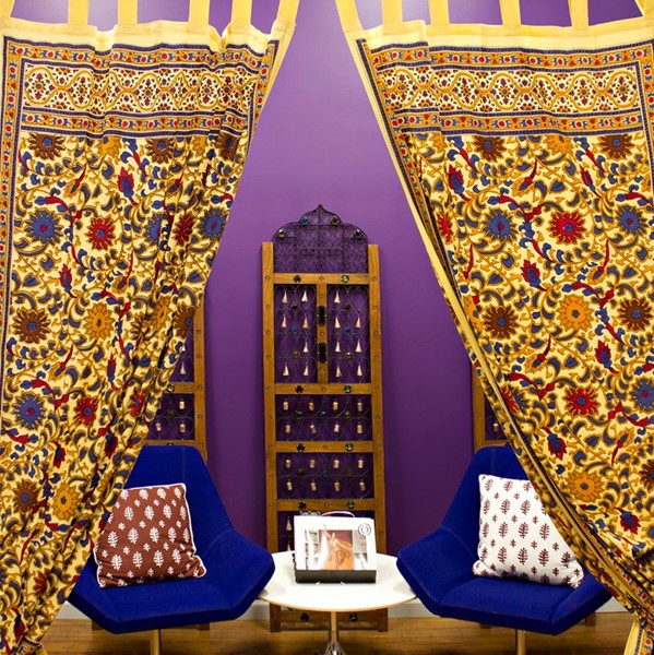 India Arts Cotton Sunflower Print Curtain CT057-03