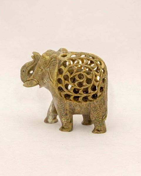 5-Inch Soapstone in Cut Elephant JL839