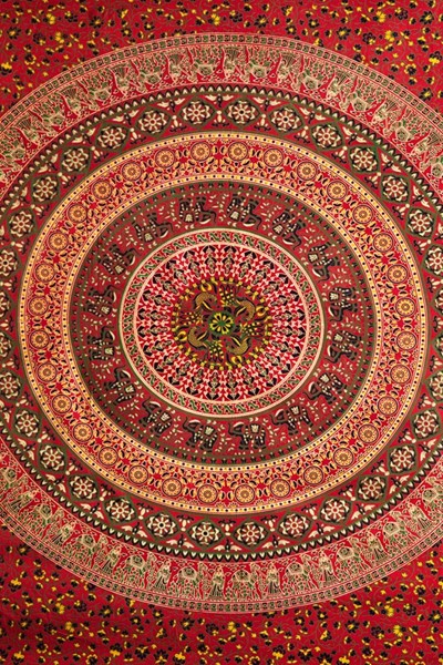 Red Cotton Sanganeri Tapestry 050-07