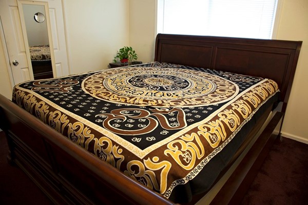 India Arts Cotton Om Print Tapestry 072-04