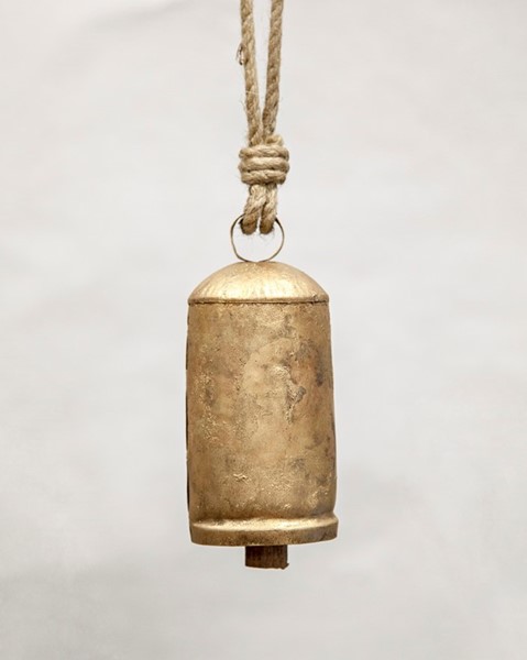 India Arts 8.5 Inch Cow Bell with Wood Striker TL024