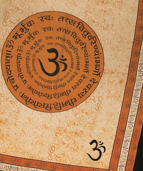 India Arts Cotton Om Mantra Tapestry<br>(Full Size Only) 417-02