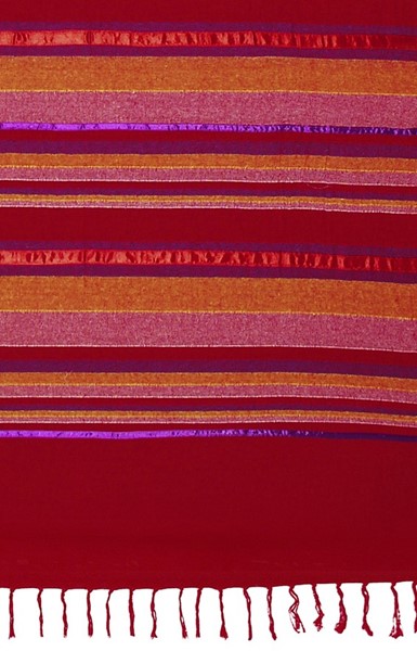 India Arts Ribbed Striped Tapestry With Satin<br>(Queen Size Only) 253-23