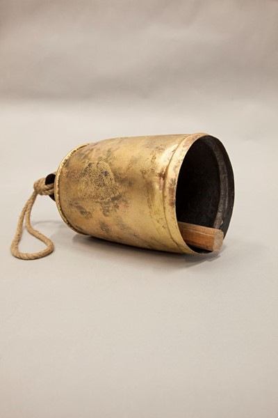 12 Inch Tin Bell With Wood Striker TL050
