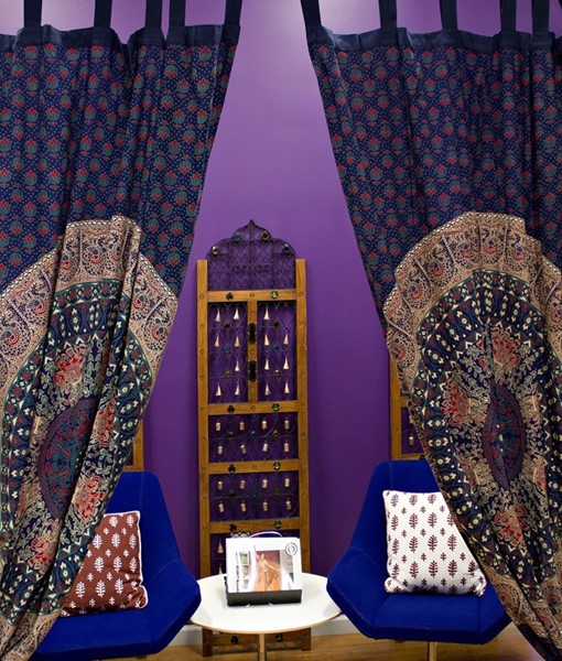 Elephant/Peacock Curtain CT430-01