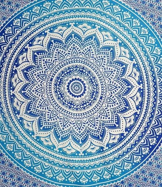 India Arts Tie Dye Mandala Cotton Tapestry<br>(Full Size Only) 370-02