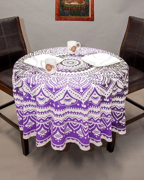 India Arts Tie Dye Mandala Tablecloth TC350-08