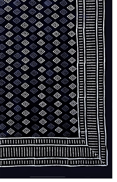 India Arts Square Handblocked Dabu Tablecloth TC393-05