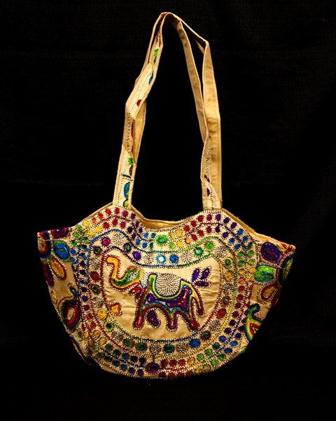 India Arts Elephant Embroidered Hobo Bag SC162