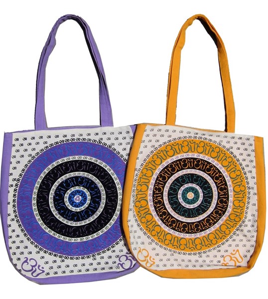 India Arts Cotton OM Bag With Gusset SC109