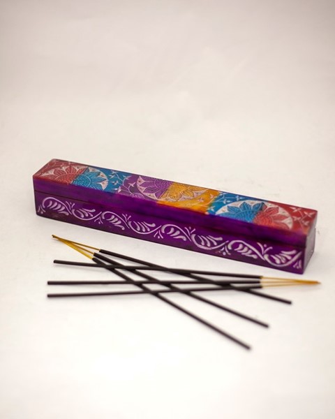 India Arts Tie Dye Incense Burner Box JL833