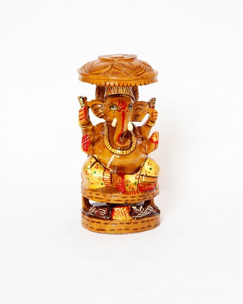 Ganesha Sitting Under Umbrella WC154
