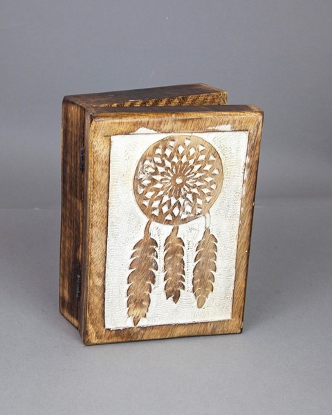 India Arts 5x7 Dreamcatcher Wood Box WB451