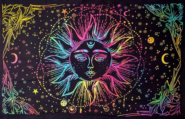 Tie Dye Sun Tapestry 131-01
