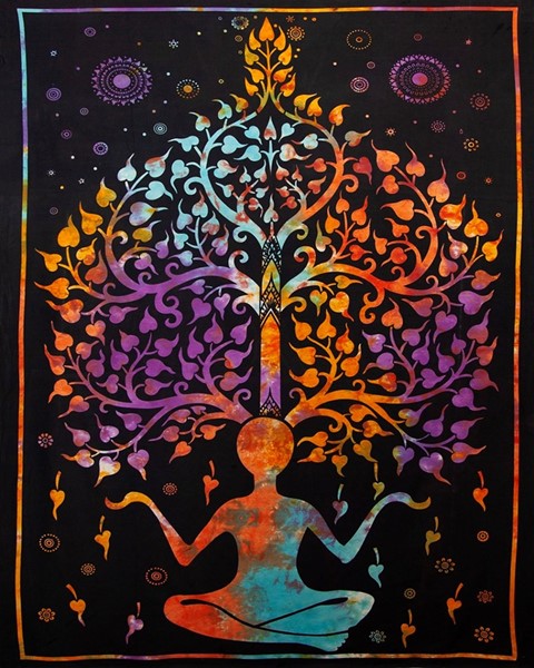 Meditation Under Tree Wall Hanging SW120-10