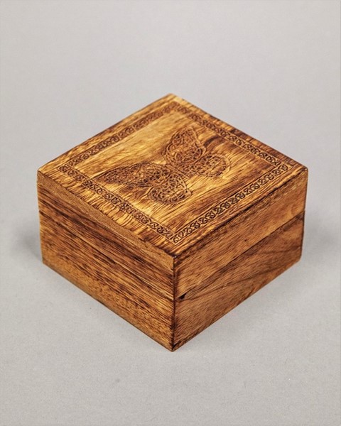 India Arts Laser Engraved Butterfly Box WB457