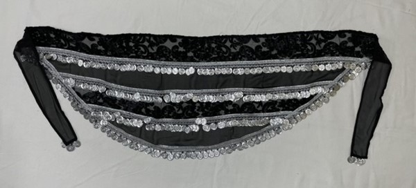 Velvet Hip Wrap With Coins CS115