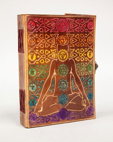 India Arts Multi Color 7 Chakra Leather Journal PM181-03