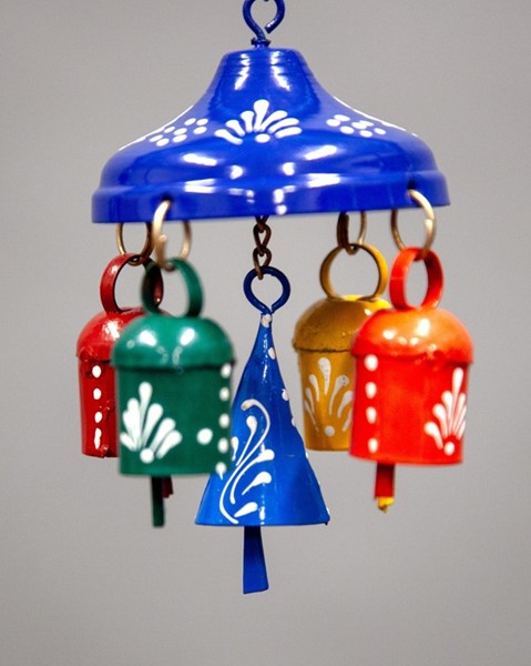 Painted Dome Iron Windchime W/ Beads TS881