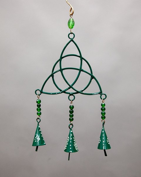 Painted Triquetra Windchime W/ Beads TS886
